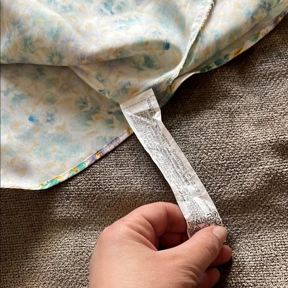 Zara Floral Off-Shoulder Ruffled Top, Size Medium - Picture 6 of 6